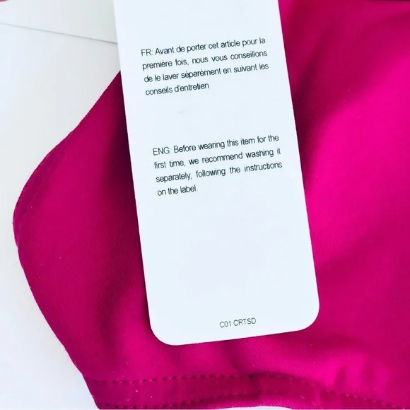 NWT ERES “Lumi” Multi Position Triangle Bikini Top Pink Fizz with Braiding - Picture 10 of 16